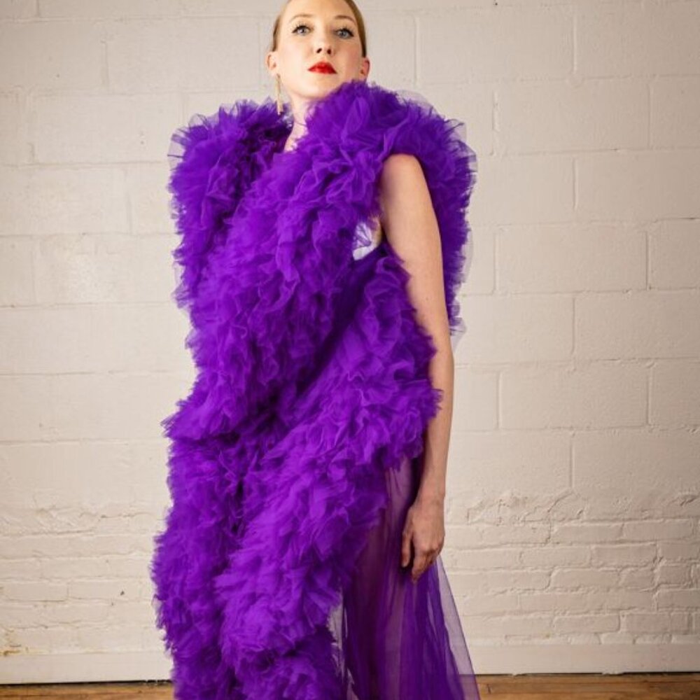 Sophisticated Semi Sheer Opera Coat